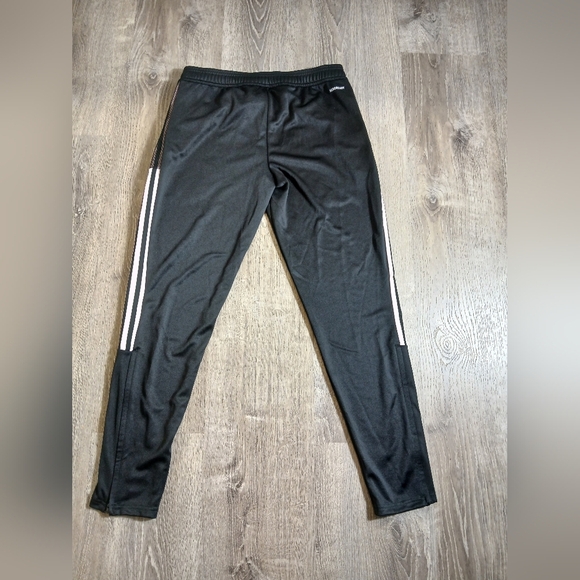 Adidas Aeroready Black Sweatpant With Pink Side Stripes. Size Medium 12-14 - Picture 6 of 8